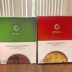 Optavia Fuelings: Chick`n Noodle Soup Mix & Red Bean & Vegetable Chili Mix